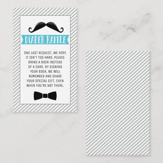 Black Mustache Litman Book Request Insert Visitenkarte (Vorne/Hinten)