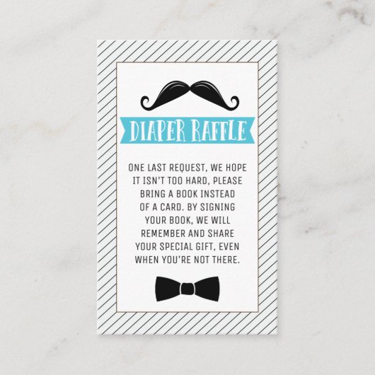 Black Mustache Litman Book Request Insert Visitenkarte (Vorderseite)