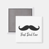 Black Mustache Magnet (Vorderseite/Rückseite)