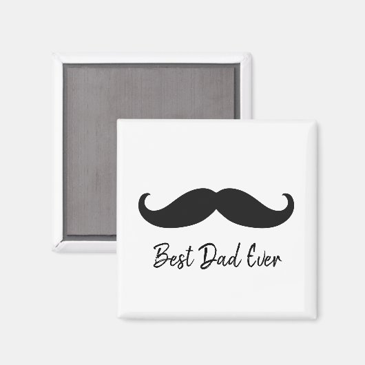 Black Mustache Magnet (Vorderseite/Rückseite)