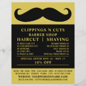 Black Mustache, Men Barbers Advertising Flyer (Vorne)