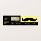 Black Mustache, Men Barbers Loyalty Card, Visitenkarten (Außenseite Aufgefaltet)