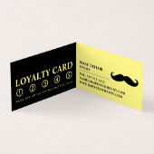 Black Mustache, Men Barbers Loyalty Card, Visitenkarten (Innenseite)