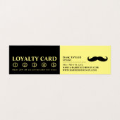 Black Mustache, Men Barbers Loyalty Card, Visitenkarten (Innenseite Aufgefaltet)