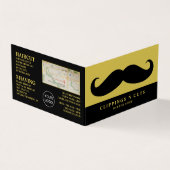 Black Mustache, Men Barbers Loyalty Card, Visitenkarten (Vorderseite)