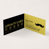 Black Mustache, Men Barbers Loyalty Card, Visitenkarten (Innenseite)