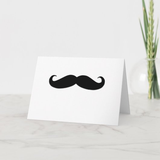 Black Mustache oder Black Mustache für Fun Geschen Karte (Vorderseite)