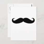 Black Mustache oder Black Mustache für Fun Geschen Postkarte (Vorne/Hinten)