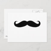 Black Mustache oder Black Mustache für Fun Geschen Postkarte (Vorne/Hinten)
