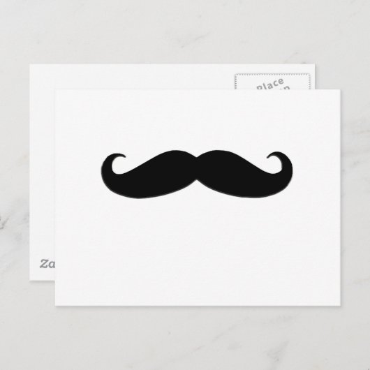 Black Mustache oder Black Mustache für Fun Geschen Postkarte (Vorne/Hinten)