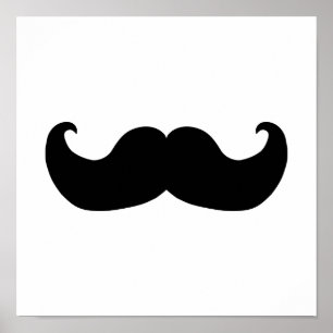 Black Mustache Poster