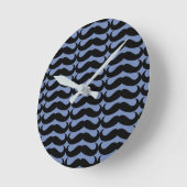 Black Mustache Runde Wanduhr (Winkel)