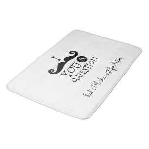 Black Mustache Spaß Badematte