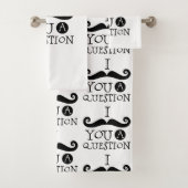 Black Mustache Spaß Badhandtuch Set (Insitu)