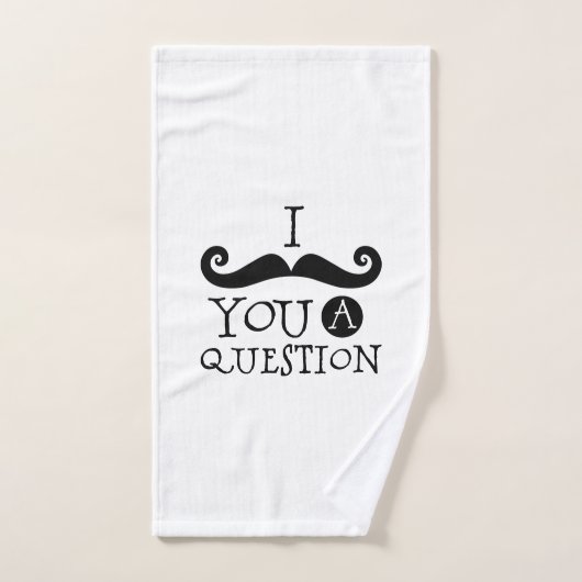 Black Mustache Spaß Badhandtuch Set (Handtuch)