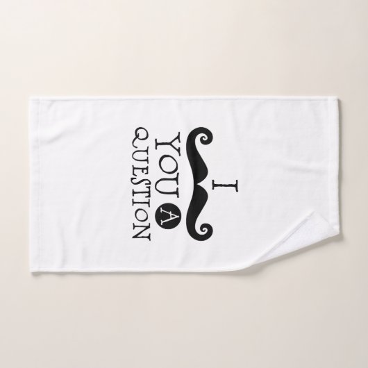 Black Mustache Spaß Badhandtuch Set (Handtuch)