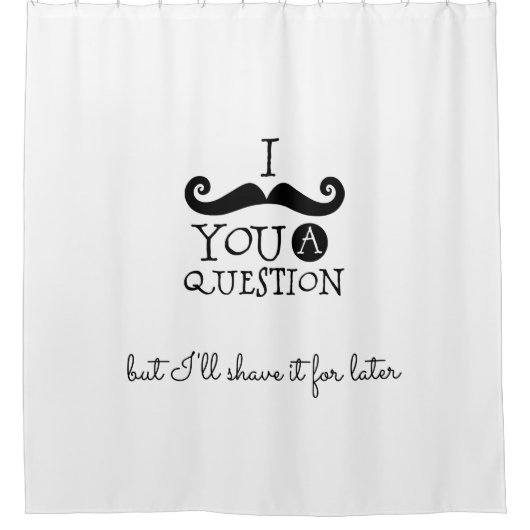 Black Mustache Spaß Duschvorhang (Vorderseite)