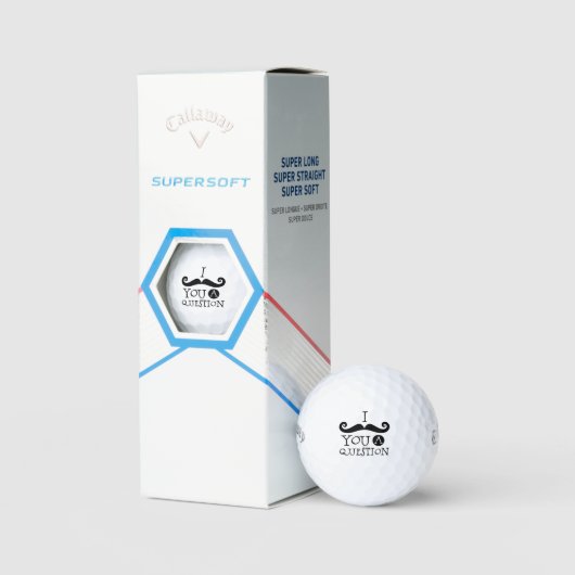 Black Mustache Spaß Golfball (Verpackung)