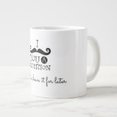 Black Mustache Spaß Jumbo-Tasse (Vorderseite Rechts)