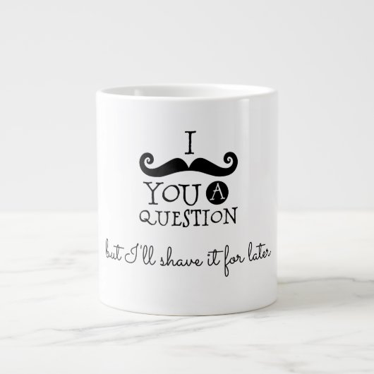 Black Mustache Spaß Jumbo-Tasse (Vorderseite)