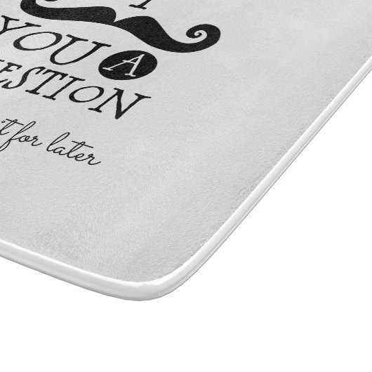 Black Mustache Spaß Schneidebrett (Ecke)