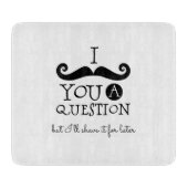 Black Mustache Spaß Schneidebrett (Vorderseite)