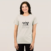 Black Mustache Spaß Tri-Blend Shirt (Vorderseite voll)