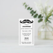 Black Mustache Stag und Bachelor Party Ticket (Stehend Vorderseite)