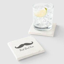 Black Mustache Steinuntersetzer