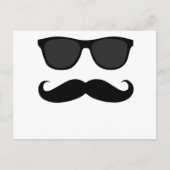 Black Mustache und Sonnenbrille Spaß Geschenk Postkarte (Vorderseite)