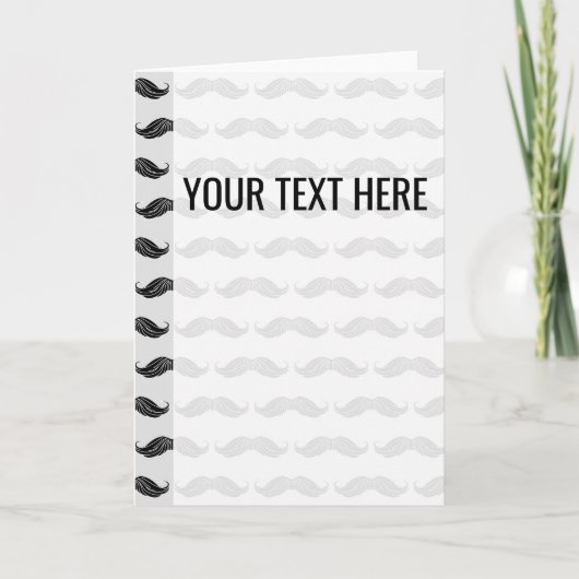 Black Mustache Zeichne Pattern Ankündigung (Vorderseite)