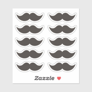 Black Mustaches Mustache Set von 10 Stickers Aufkleber