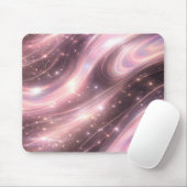 Black & muted blush space patterns AI art  Mousepad (Mit Mouse)