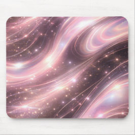 Black & muted blush space patterns AI art  Mousepad