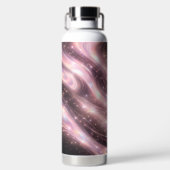 Black & muted blush space patterns AI art  Trinkflasche (Rückseite)