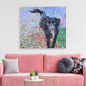 Black Mutt Digital Portrait Leinwanddruck (Insitu (Wohnzimmer))