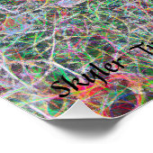 Black Mutt Digital Portrait Poster (Ecke)