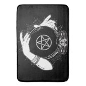 Black Mystic Fortune Teller Mystical Crystal Ball Badematte (Vorderseite Vertikal)
