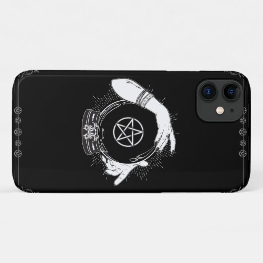 Black Mystic Fortune Teller Mystical Crystal Ball Case-Mate iPhone Hülle (Rückseite (Horizontal))