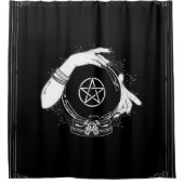 Black Mystic Fortune Teller Mystical Crystal Ball Duschvorhang (Vorderseite)