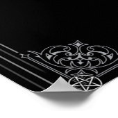 Black Mystic Fortune Teller Mystical Crystal Ball Poster (Ecke)