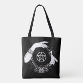 Black Mystic Fortune Teller Mystical Crystal Ball Tasche (Rückseite)