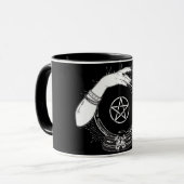 Black Mystic Fortune Teller Mystical Crystal Ball Tasse (Vorderseite Links)