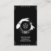 Black Mystic Fortune Teller Mystical Crystal Ball Visitenkarte (Rückseite)