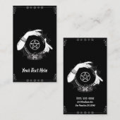 Black Mystic Fortune Teller Mystical Crystal Ball Visitenkarte (Vorne/Hinten)