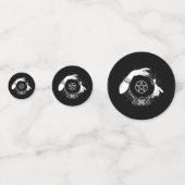 Black Mystic Fortune Teller Mystical Crystal Party Konfetti (Rückseiten)