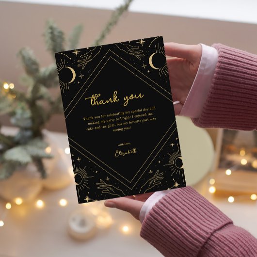 Black Mystic Horoskop Moon Danke Karte