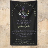 Black Mystical Holographic Spiritual Crystals Banner