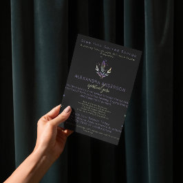 Black Mystical Holographic Spiritual Crystals Flyer