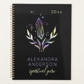 Black Mystical Holographic Spiritual Crystals Planer (Vorderseite)